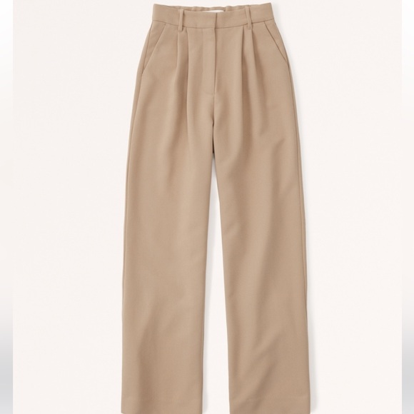 NWT A&F Sloane Tailored Pant 34 Short Tan - Picture 6 of 9